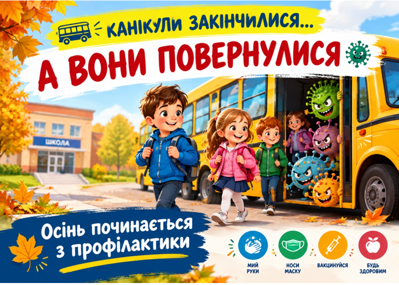 Осінь починається з профілактики: які інфекції активізуються після канікул